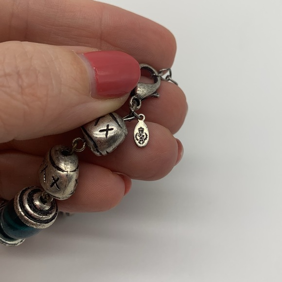 Premier Design Tribal Necklace with Oval Turquoise & Teal Colored Beads - Picture 7 of 9